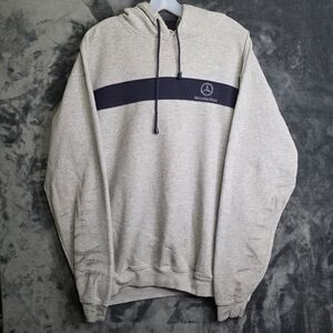 Vintage Mercedes Benz Mechanics Hoodie . Mens L. See pics for wear and or stains